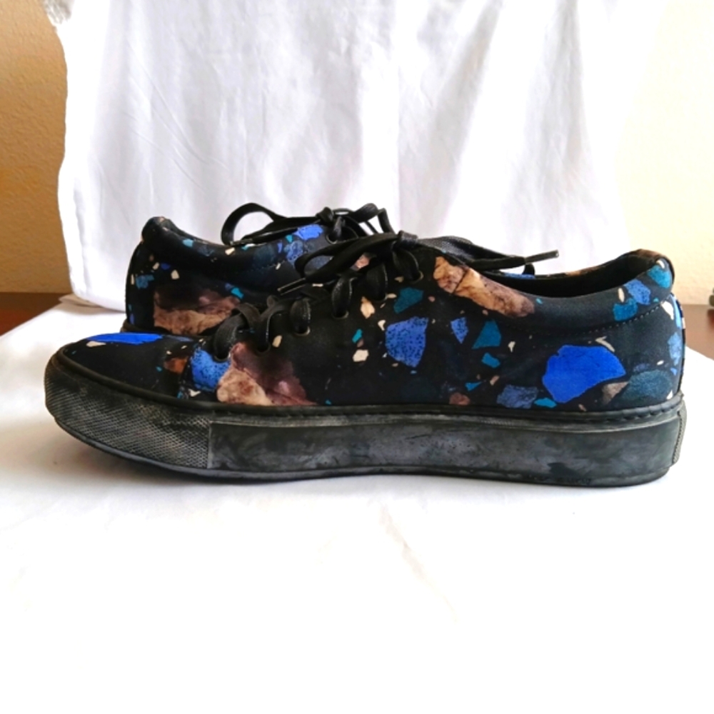 Acne Studios Premium Waxed Canvas Graphic Top Fashion Luxury Sneakers - Picture 3 of 6